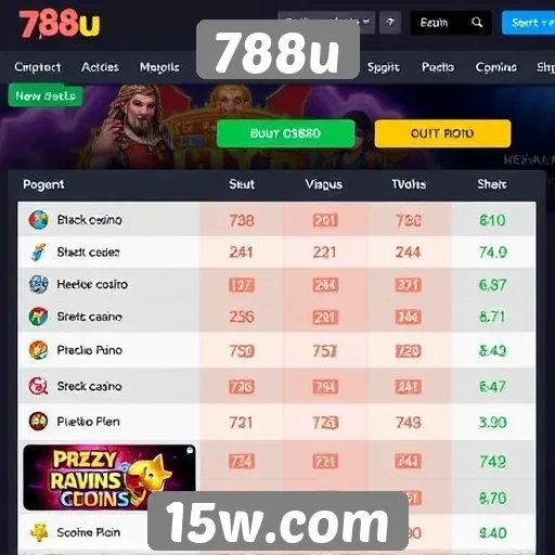 Comparação entre 788u e outros sites de jogos